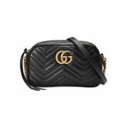 Gucci GG Marmont Small Matelassé Shoulder Väska Black, Dam