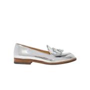 Scarosso Silver Tassel Loafers Handgjorda i Italien Gray, Dam