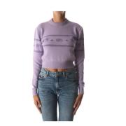 Chiara Ferragni Collection Rundhalsad T-shirt Purple, Dam