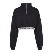 Tommy Jeans Rundhalsad sweatshirt Black, Dam