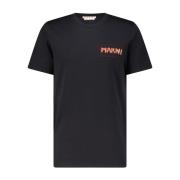 Marni Logo Print T-Shirt Black, Herr