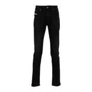 Diesel Svarta Skinny Cut Denim Jeans Black, Herr