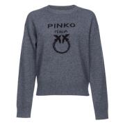 Pinko Logotröja i Grått och Svart Gray, Dam