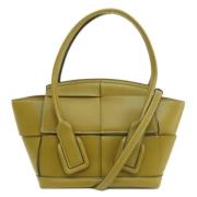 Bottega Veneta Vintage Pre-owned Laeder handvskor Yellow, Dam