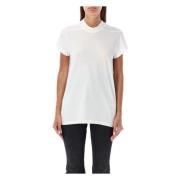 Rick Owens Höghalst T-shirt med subtila detaljer White, Dam