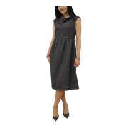 Alessia Santi Elegant Midi Klänning Black, Dam