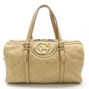 Gucci Vintage Pre-owned Laeder totevskor Beige, Dam