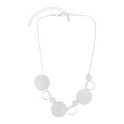 Dansk Copenhagen Kort Dot Halsband Silverpläterad Gray, Dam