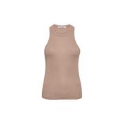 Co'Couture Glitter Tank Top Beige, Dam