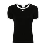 Courrèges Svarta T-shirts och Polos Black, Dam