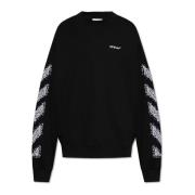 Off White Sweatshirt med Logo Black, Herr