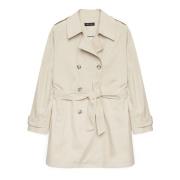 Fiorella Rubino Beige Trenchcoat med Avtagbart Bälte Beige, Dam