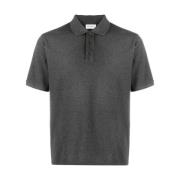 Saint Laurent YSL Logo Polo Shirt Mörkgrå Gray, Herr