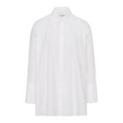 IVY OAK Klassisk Vit Blus White, Dam