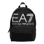 Emporio Armani EA7 Stilig Dragkedja Stängning Multipocket Ryggsäck Bla...