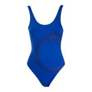 Trussardi Grafiskt Tryck One-Piece Baddräkt Blue, Dam