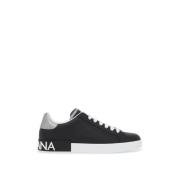 Dolce & Gabbana Portofino Läder Sneakers Black, Herr