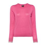 PS By Paul Smith Rosa Ullblandad Stickad Tröja Pink, Dam