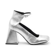 Vic Matié Silver Högklackad Sandal Gray, Dam