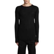 Rick Owens Svart Cashmere Biker Level Rundhalsad Tröja Black, Herr