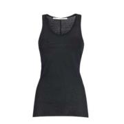 Isabel Benenato Svart Tanktop Basic Kvinna Black, Dam