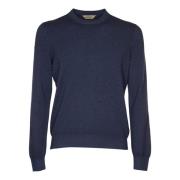 Gran Sasso Stiliga Sweaters Paricollo Blue, Herr