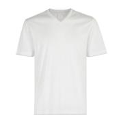 Eleventy V-ringad T-shirt White, Herr