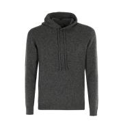 Roberto Collina Baby Camel Wool Hooded Sweater Gray, Herr