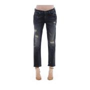 Jacob Cohën Straight Leg Jeans med Logodetaljer Blue, Dam