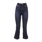 Gaudi Stiliga Cropped Jeans för Kvinnor Blue, Dam