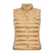 Moncler Vest `Liane` Beige, Dam