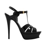 Saint Laurent Tribute Platform Sandaler Black, Dam