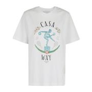 Casablanca Marmortryck Unisex T-shirt White, Dam