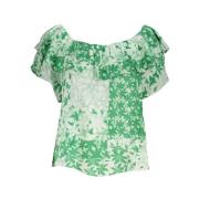 Desigual Grön Boho Chic Tee med Logo Green, Dam