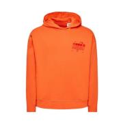 Diadora Hoodie med Stil Orange, Herr