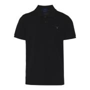 Gant Polo T-shirt Black, Herr