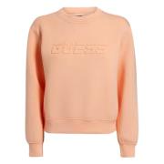 Guess Elly Cn Sweatshirt Hoodie Pink, Dam