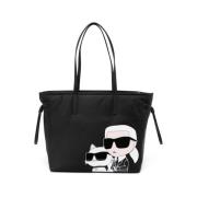 Karl Lagerfeld Ikonisk Toteväska med Logomotiv Black, Dam