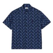 Lacoste Vintage Print Shirt Blue, Herr