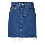 Levi's HR Decon Icnic Bfly Skrt Meet Kjol Blue, Dam