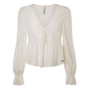 Pepe Jeans Blouses Beige, Dam