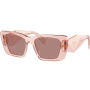 Prada Stiliga solglasögon i persika transparent Pink, Dam