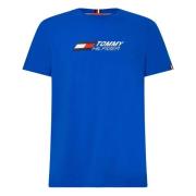 Tommy Hilfiger Essentials Big Logo S/S Tee Blue, Herr