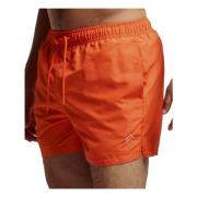 Superdry Code Applique 19Inch Swim Short Swimsuit Orange, Herr