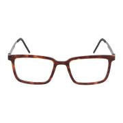 Lindbergh Titanium Square Frame Glasses Brown, Unisex