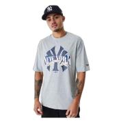 New Era MLB Arch Logo Graphic New York Yankees T-shirt Gray, Herr