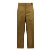 Maison Kitsuné Klassiska bomulls chino byxor Green, Herr