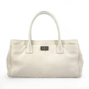 Chanel Vintage Pre-owned Canvas chanel-vskor White, Dam