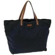 Gucci Vintage Pre-owned Canvas totevskor Blue, Dam