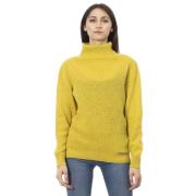 Baldinini Lyxig Gul Turtleneck Sweater Yellow, Dam